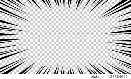 旭日集中線框背景/黑色 128884631