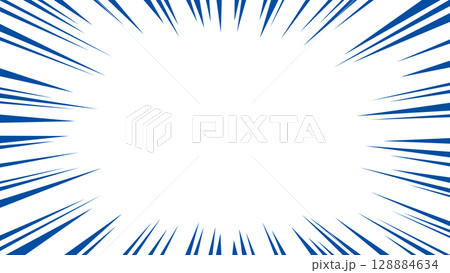 サンバースト集中線のフレーム背景/ 128884634