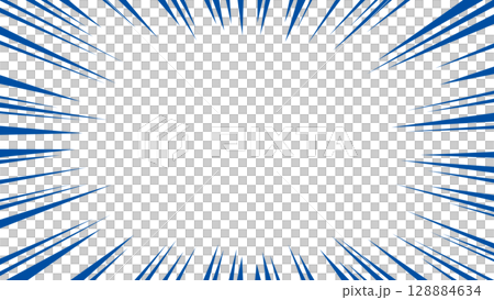 サンバースト集中線のフレーム背景/ 128884634