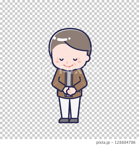 Senior in casual clothes / diagonal / male 08 Senior in casual clothes / diagonal / male 08 128884786