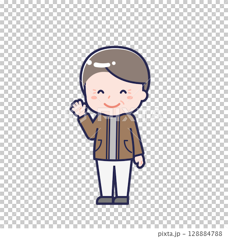 Senior in casual clothes / diagonal / male 10 Senior in casual clothes / diagonal / male 10 128884788