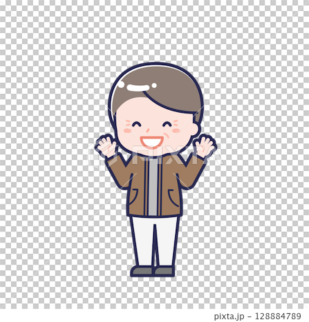 Senior in casual clothes / diagonal / male 11 Senior in casual clothes / diagonal / male 11 128884789