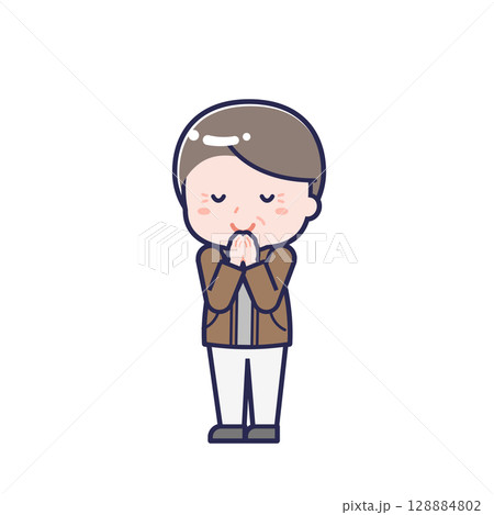 私服のシニア/ななめ/男性 24 私服のシニア/ななめ/男性 24 128884802