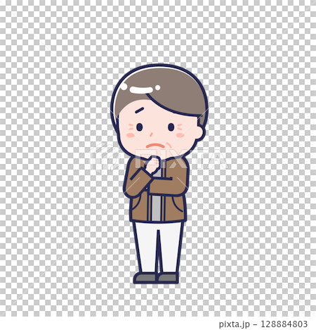 私服のシニア/ななめ/男性 25 私服のシニア/ななめ/男性 25 128884803