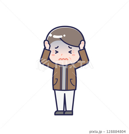 私服のシニア/ななめ/男性 26 私服のシニア/ななめ/男性 26 128884804