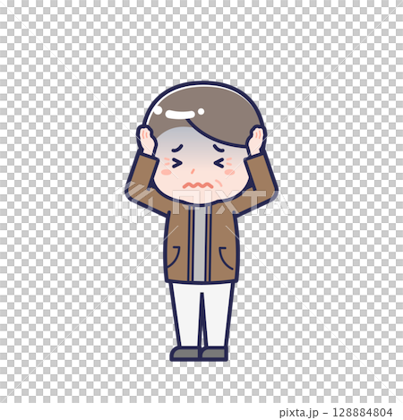 私服のシニア/ななめ/男性 26 私服のシニア/ななめ/男性 26 128884804