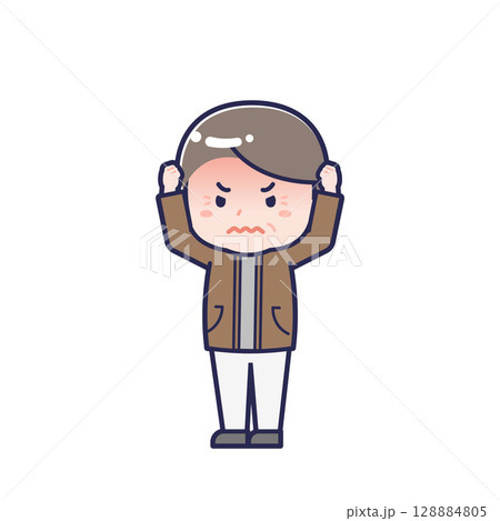 私服のシニア/ななめ/男性 27 私服のシニア/ななめ/男性 27 128884805