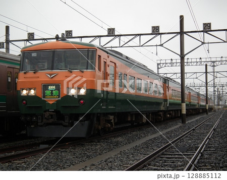 185系 OM03編成 湘南色 「草津」 128885112