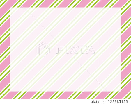縞模様 フレーム ホワイトスペース ピンク グリーン 縞模様 フレーム ホワイトスペース ピンク グリーン 128885136
