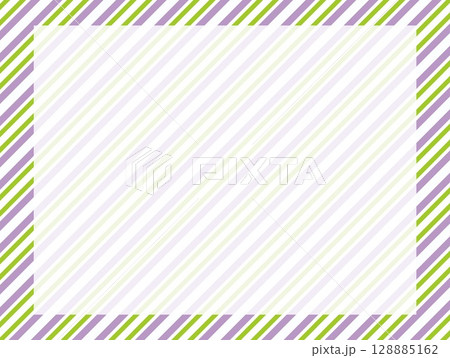 縞模様　フレーム　ホワイトスペース　パープル　グリーン 128885162