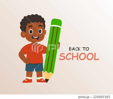 Happy Kids Back to School Illustration Happy Kids Back to School Illustration 128885365