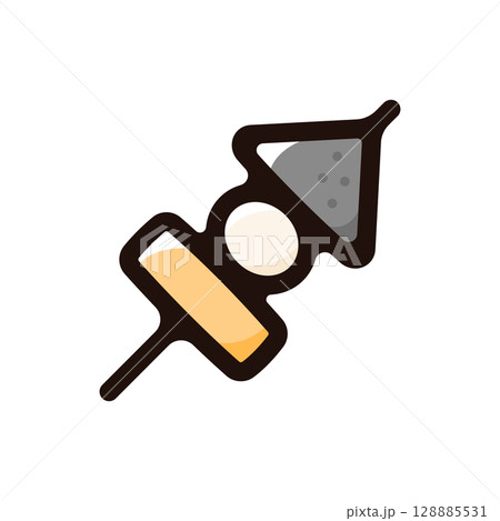 おでんのイラストアイコン（日本食・食べ物・飲食メニュー素材） 128885531