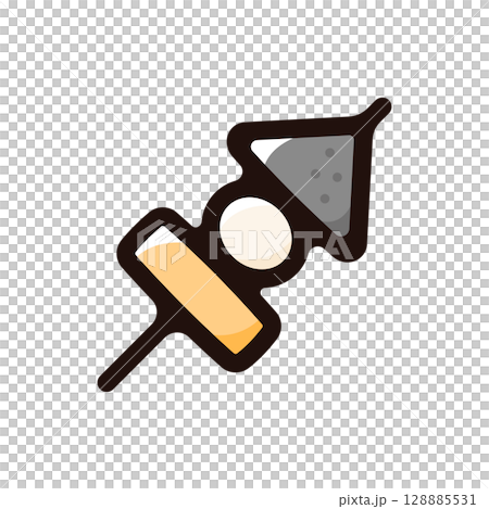 おでんのイラストアイコン（日本食・食べ物・飲食メニュー素材） 128885531