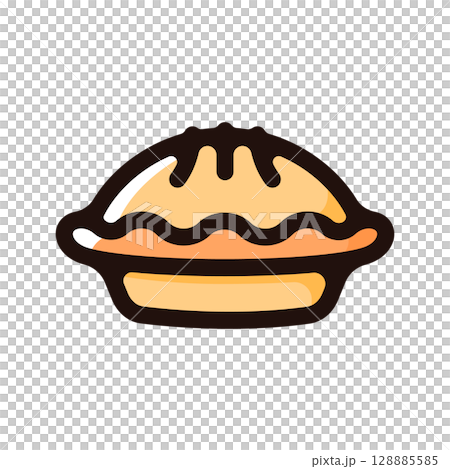 パイのイラストアイコン(ベーカリー・ファストフード・飲食メニュー素材) パイのイラストアイコン(ベーカリー・ファストフード・飲食メニュー素材) 128885585