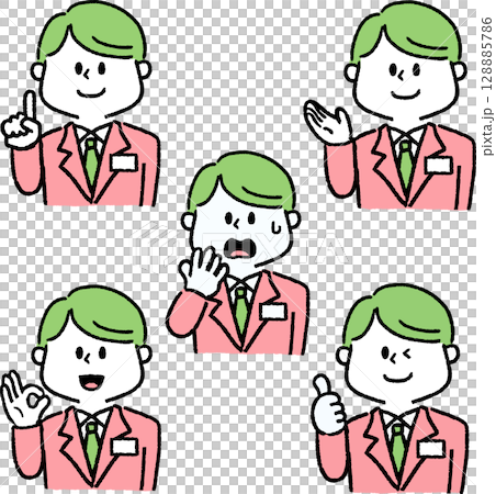 Suit men icon (set) 128885786