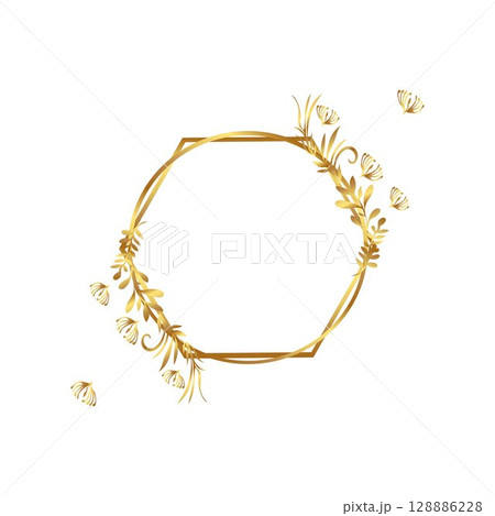 Wedding golden frame free vector illustration Wedding golden frame free vector illustration 128886228