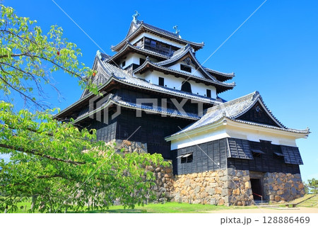 【島根県】快晴の松江城天守閣（国宝） 128886469