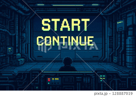 出撃ゲート前に浮かぶ選択UIの演出 128887019