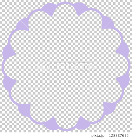 A light purple fluffy flower-like frame 128887653