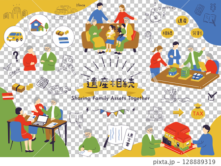 家族の相続 128889319