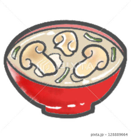 松茸のお吸い物 128889664