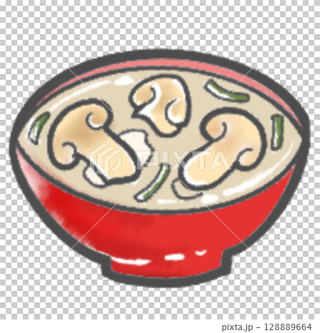 松茸のお吸い物 128889664