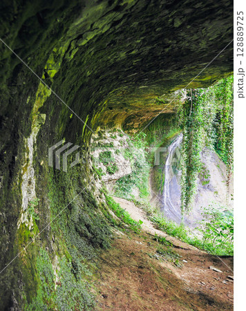 Great Baryal or Machar waterfall in Abkhazia 128889725