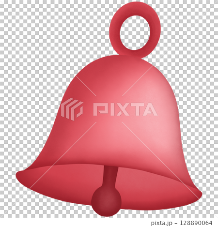 Christmas bell decorations hand drawn illustration Christmas bell decorations hand drawn illustration 128890064