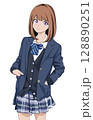 制服を着た女子高生 128890251