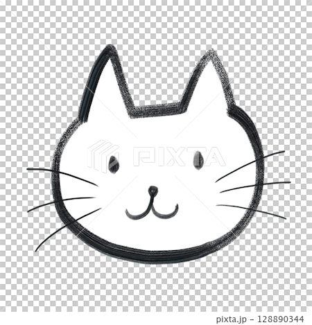 Hand-drawn relaxing cat - suitable for various occasions Hand-drawn relaxing cat - suitable for various occasions 128890344