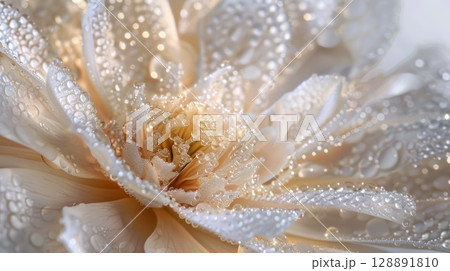 Close-up of a flower with water droplet on petals 128891810