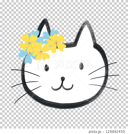 手繪放鬆貓-適合各種場合 128892450