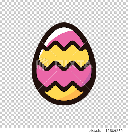 Easter egg illustration icon (Easter, festival, seasonal event material) Easter egg illustration icon (Easter, festival, seasonal event material) 128892764