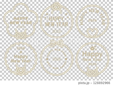 新年賀卡文字設計2026年馬年英文版 128892966