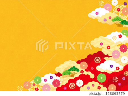 背景素材-お正月のイメージ3-1 128893779