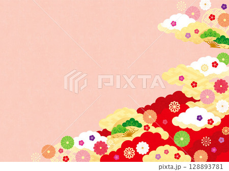背景素材-お正月のイメージ3-2 128893781
