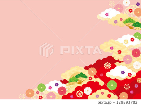 背景素材-お正月のイメージ3-2ベク 128893782