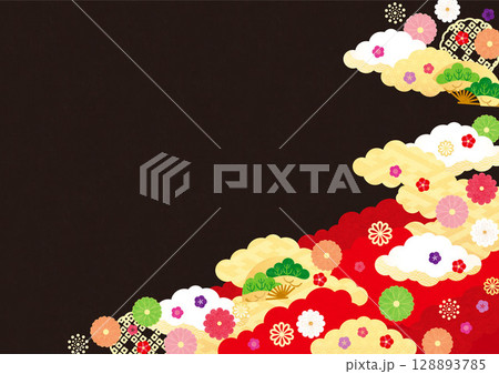 背景素材-お正月のイメージ3-4 128893785