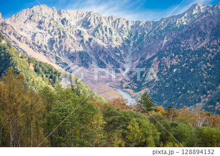 「長野県」秋の上高地の風景 128894132