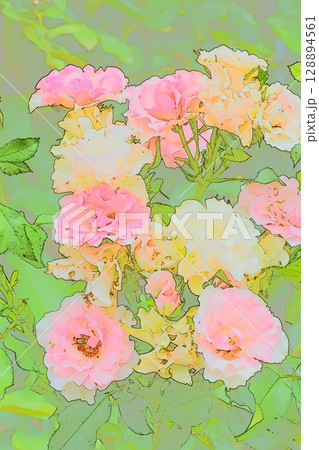 フォトイラストばら フォトイラストばら 128894561