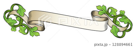 Scroll Crest Heraldic Filigree Pattern Motif 128894661