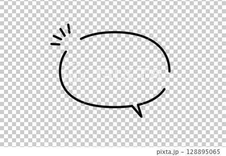 Simple and cute handwritten speech bubbles 128895065