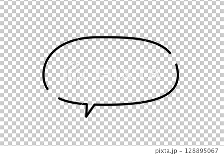 Simple and cute handwritten speech bubbles 128895067