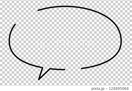 Simple and cute handwritten speech bubbles 128895068