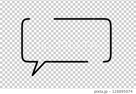 Simple and cute handwritten speech bubbles 128895074