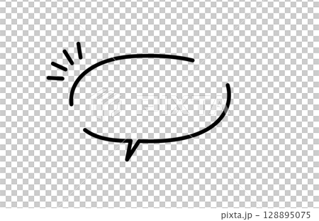 Simple and cute handwritten speech bubbles 128895075