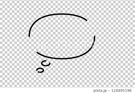 手書き風のシンプルで可愛い吹き出し 手書き風のシンプルで可愛い吹き出し 128895196