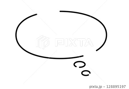 手書き風のシンプルで可愛い吹き出し 手書き風のシンプルで可愛い吹き出し 128895197