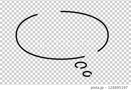 手書き風のシンプルで可愛い吹き出し 手書き風のシンプルで可愛い吹き出し 128895197