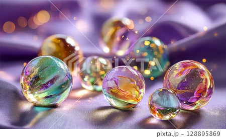 宝石のようにキラキラした球体 宝石のようにキラキラした球体 128895869